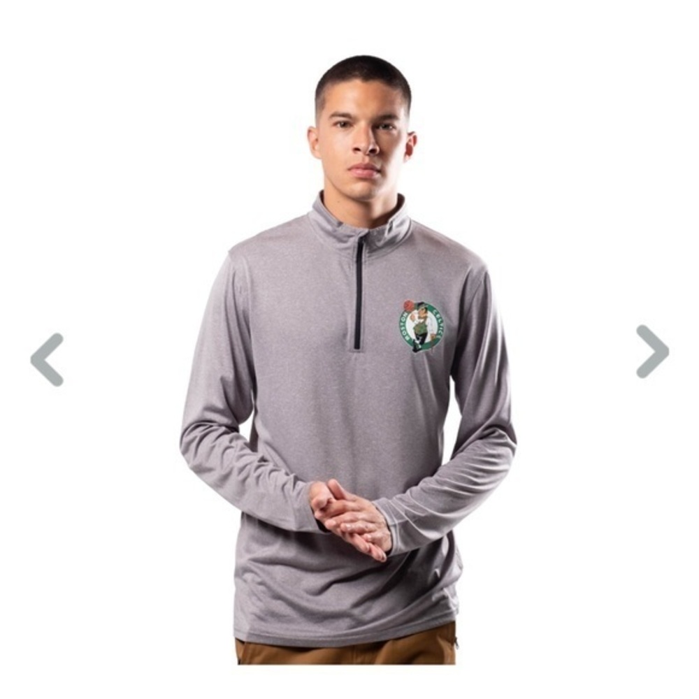NBA BOSTON CELTICS MEN'S QUARTER ZIP QUICK DRY Size Small‎ NWT